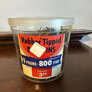 Vintage Rubber Tipped Bobby Pins 1 Pound – 800 Pins Vintage Container Reusable